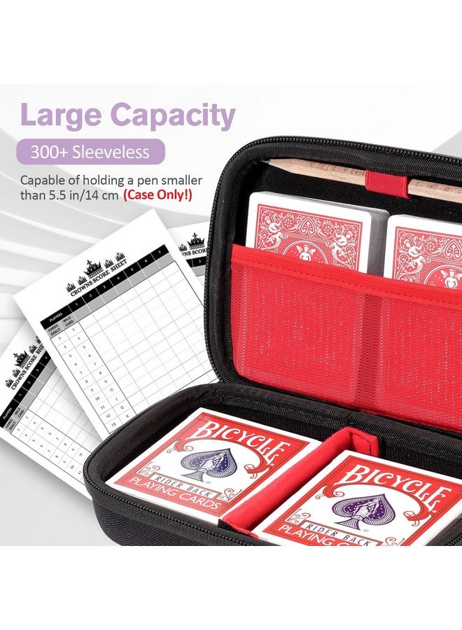 ProCase Hard Playing Card Game Carrying Case, Travel Storage Box Holds 300+ Trading Cards, Bag Holder for Classic Board Game UNO, Five Crowns，SKYJO, PlayMonster and More (Case Only) -Black - Image 2