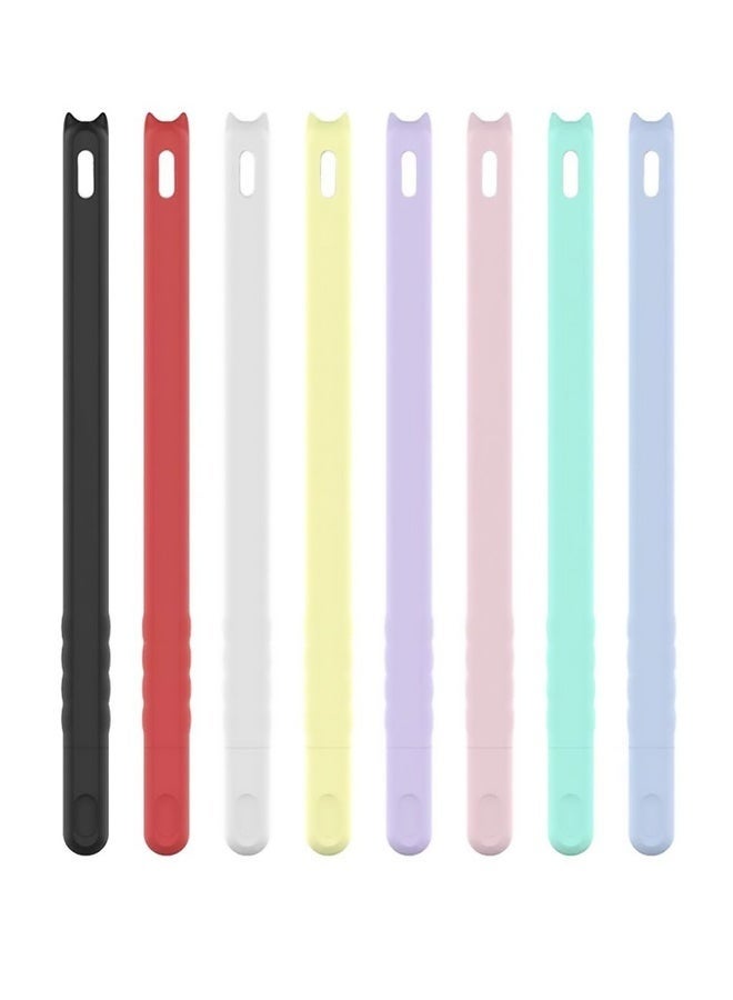 2 Packs Cute Cat Silicone Case for Apple Pencil 2nd Generation Stand Skin Pocket Accessory Kit with 2 Nib Covers 2 Cap Holder Soft Grip Pouch Compatible with iPad Pro 11 12.9 Inch for Students Professionals Home Office Digital Art  Daily Use,Pink and Green - Image 2