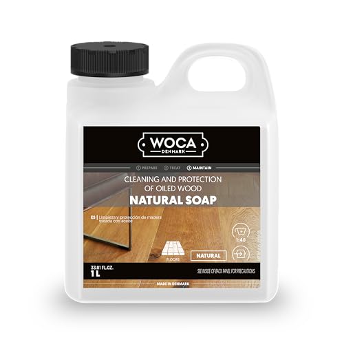 WOCA Natural Soap, Natural 1L - Concentrated Wood Cleaner for oil finished hardwood floors, tables, millwork, cutting boards, countertops and butcher block - Image 1