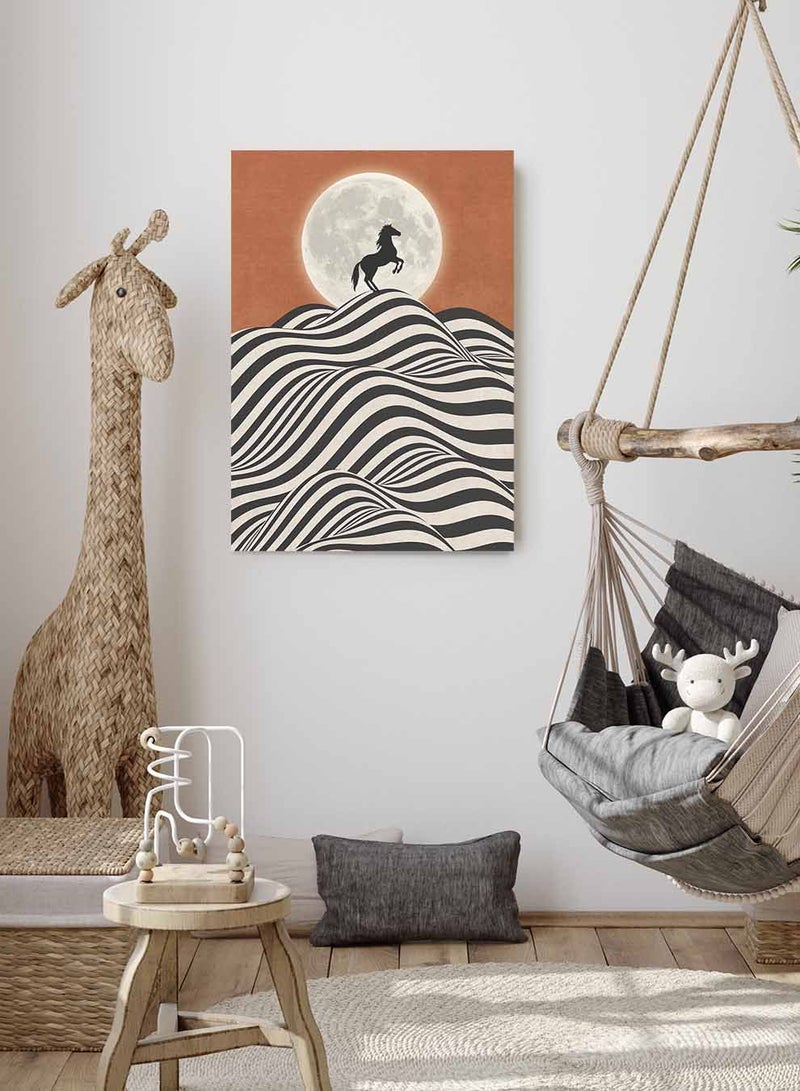 لوحة كانفاس على إطار خشبي، تصميم حصان على القمة، للمنزل، غرفة المعيشة، المكتب، الديكور - Image 3