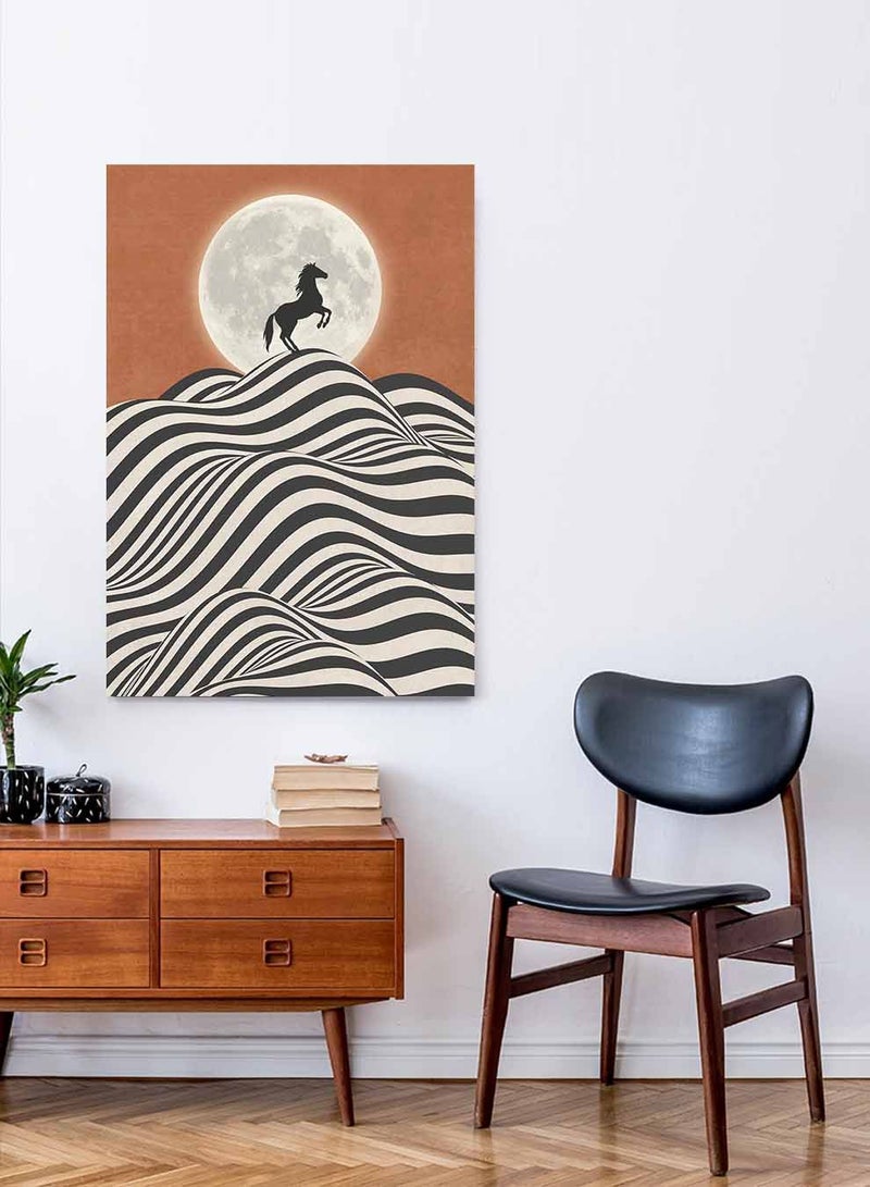 لوحة كانفاس على إطار خشبي، تصميم حصان على القمة، للمنزل، غرفة المعيشة، المكتب، الديكور - Image 4
