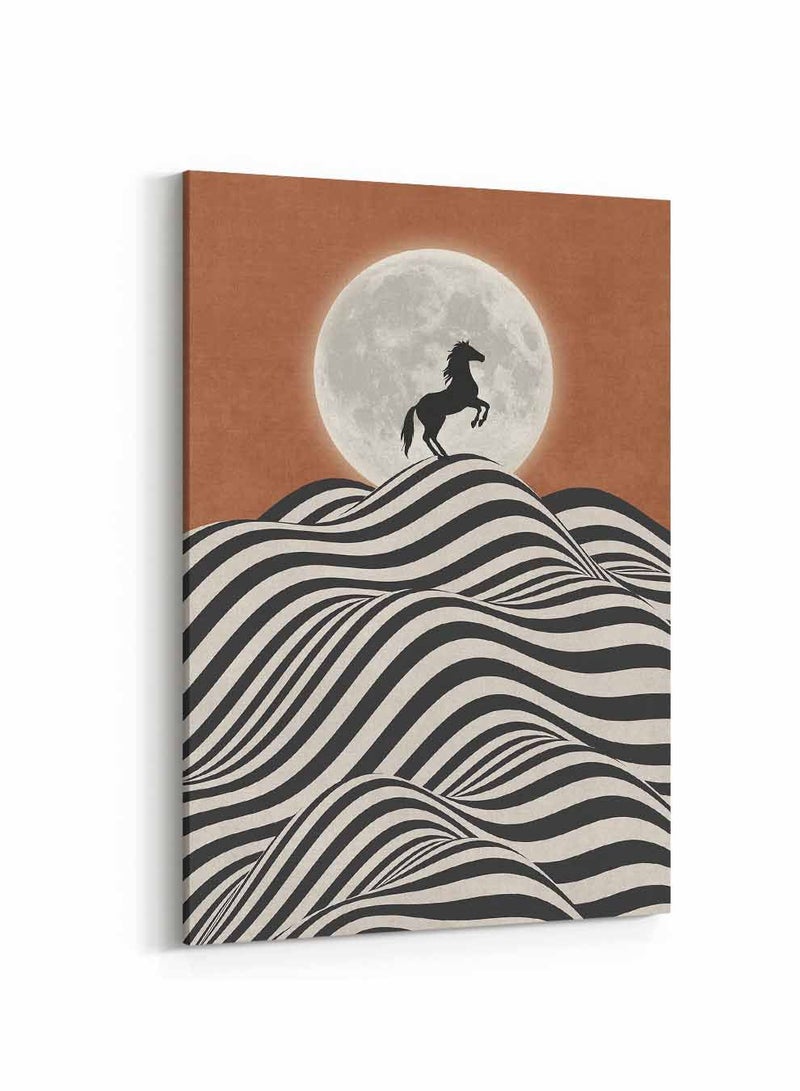 لوحة كانفاس على إطار خشبي، تصميم حصان على القمة، للمنزل، غرفة المعيشة، المكتب، الديكور - Image 5