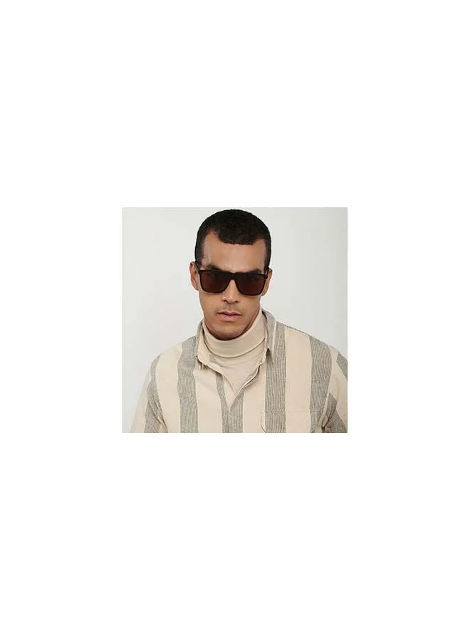 VINCENT CHASE Athleisure Wayfarer Frame Polarized & UV Protected Sunglasses VC S14525 - Lens Size: 59mm - Brown