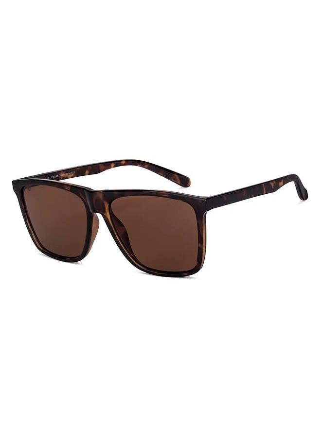 VINCENT CHASE Athleisure Wayfarer Frame Polarized & UV Protected Sunglasses VC S14525 - Lens Size: 59mm - Brown