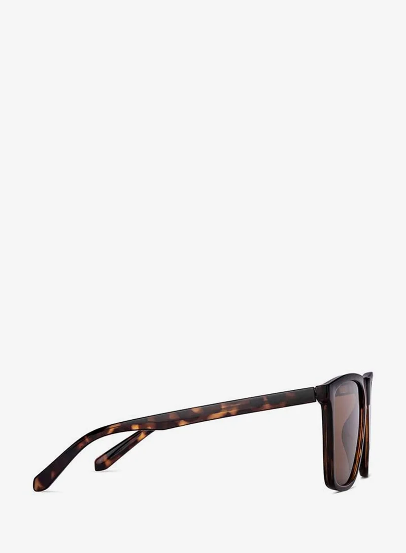Vincent Chase  Athleisure Wayfarer Frame Polarized & UV Protected Sunglasses VC S14525 - Lens Size: 59mm - Brown  | Best Price UAE
