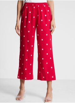 Biba Crew Neck Floral Kurti & Pants Set  - Image 4