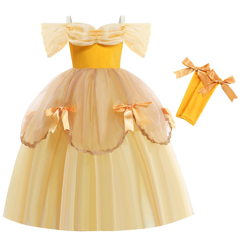 Luxury Belle Tutu Skirt Belle Princess Beauty And Beast Girls Dress A Generation Of Hair - Image 1