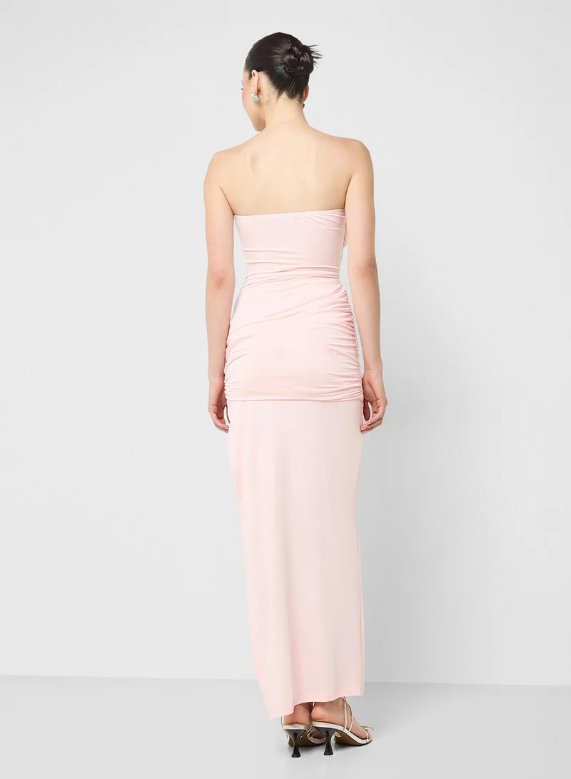 Ginger Bandeau Draped Bodycon Dress