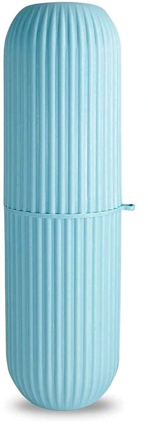 WENGTY Capsule Shape Travel Toothbrush Toothpaste Case Holder Portable Toothbrush Storage Plastic Toothbrush Holder (Multi-Color, Pack of 1) - Image 1