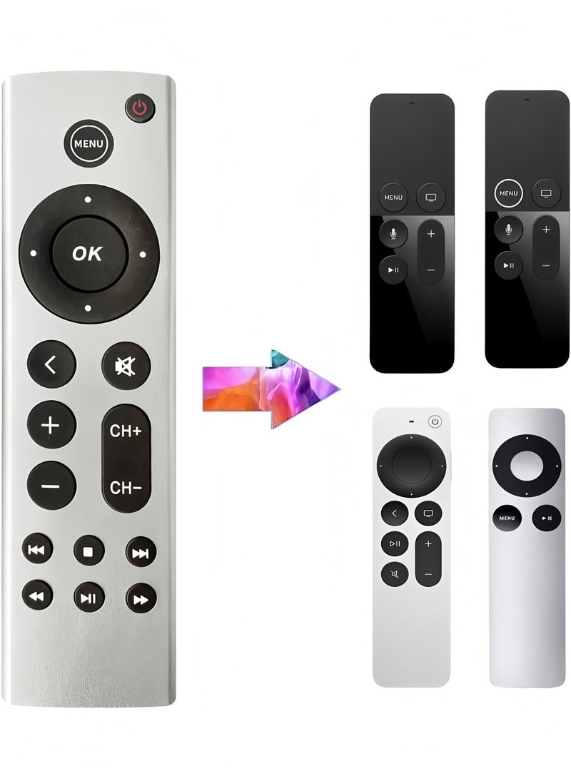 أبلينم بديل جهاز التحكم عن بعد العالمي لجهاز Apple TV 4K، Apple TV Box (الجيل الثاني والثالث والرابع)، Apple TV HD A2843 A2737 A2169 A1842 A1625 A1427 A1469 A1378 A1218 - Image 1