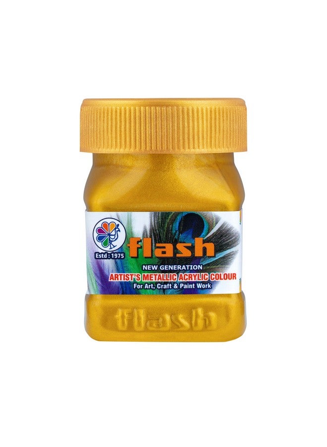 Flash Acrylic Color (Gold Plus, 50ml) - Image 1