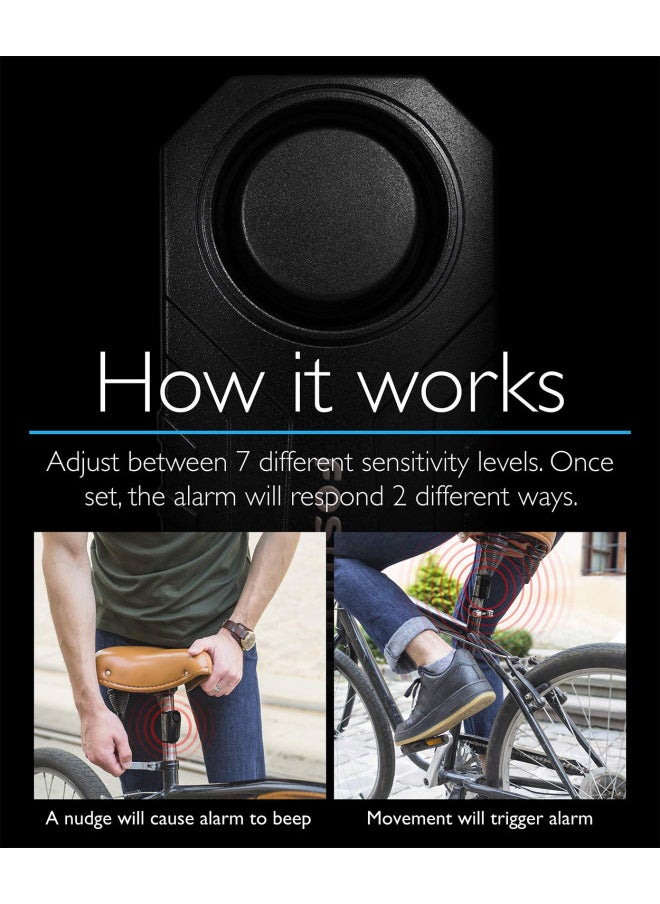 Fosmon Fosmon Anti Theft Burglar Bike Alarm with Remote, Waterproof Vibration Triggered Battery Operated Loud 113dB Wireless Siren for Bicycle, E-Bike, Motorcycle, Scooter, Cart, Trailer, Equipment, Fence  - Image 1