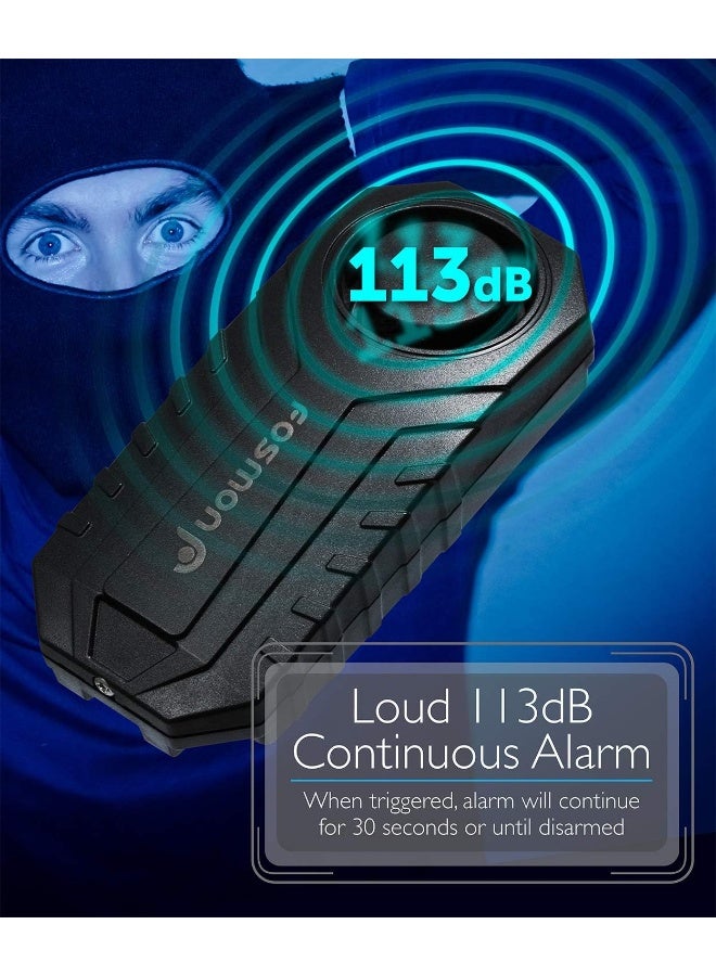 Fosmon Anti Theft Burglar Bike Alarm With Remote, Waterproof Vibration Triggered Battery Operated Loud 113Db Wireless Siren For Bicycle, E-Bike, Motorcycle, Scooter, Cart, Trailer, Equipment, Fence  - Image 4