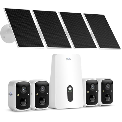 هايسيو Hiseeu Hiseeu Solar Security Cameras Wireless Outdoor 4 Subscription Expandable 10ch Wireless Home Security Camera System With Color Night Vision Pir Detection IP66 2