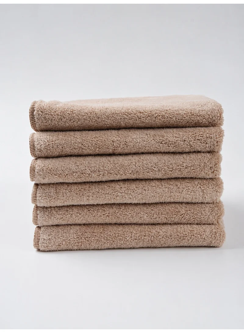 دوناتيلا طقم 6 قطع من مناشف المطبخ من المايكروفايبر مقاس 35×35 سم – 330 GSM، عالي الامتصاص، سريع الجفاف، خالٍ من الوبر، خالٍ من الخطوط | لتنظيف الأطباق والأسطح