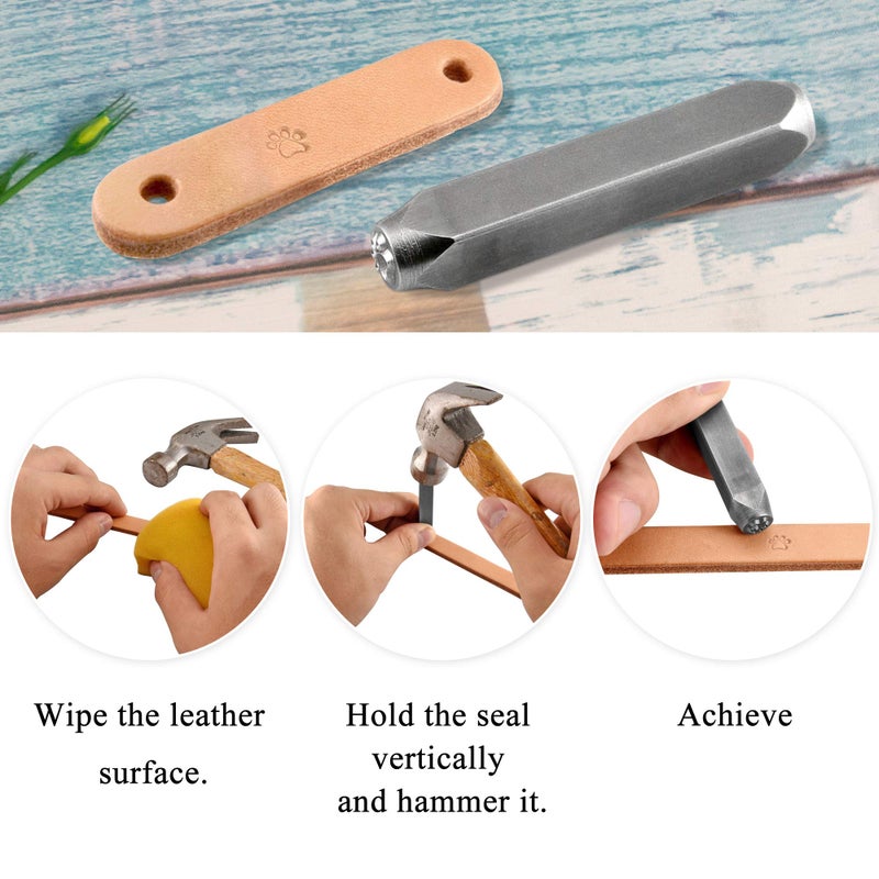 Yoption Dog Paw Metal Punch Stamp Stamping Tools 6mm for Stamping/Punching Metal, Jewelry, Clay, Leather, Wood - Image 3