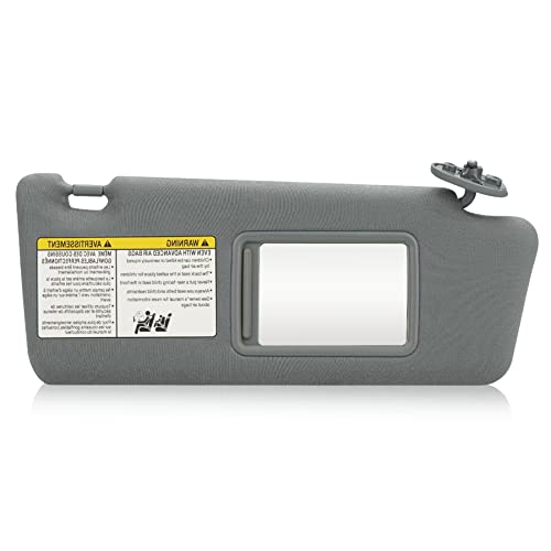 TadaMark Right Passenger Side Sun Visor Fit for Toyota Tacoma 2005 2006 2007 2008 2009 2010 2011 2012 2013 2014 2015 Gray Without Light Replace # 74310-04081-E0 - Image 1