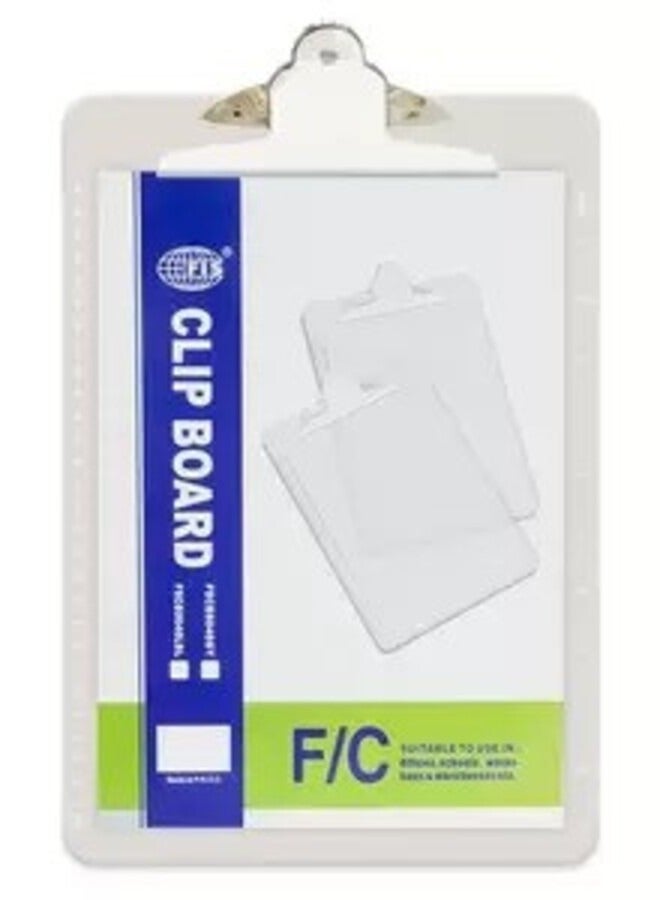 FIS Clip Board Acrylic F/S Size Grey FSCB8046GY