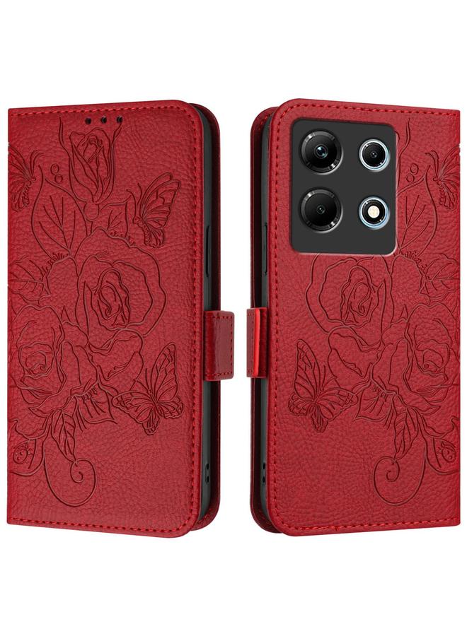 S-TOP Case For Infinix Note 30 4G Embossed Rose RFID Anti-theft Leather Phone Case - Image 2