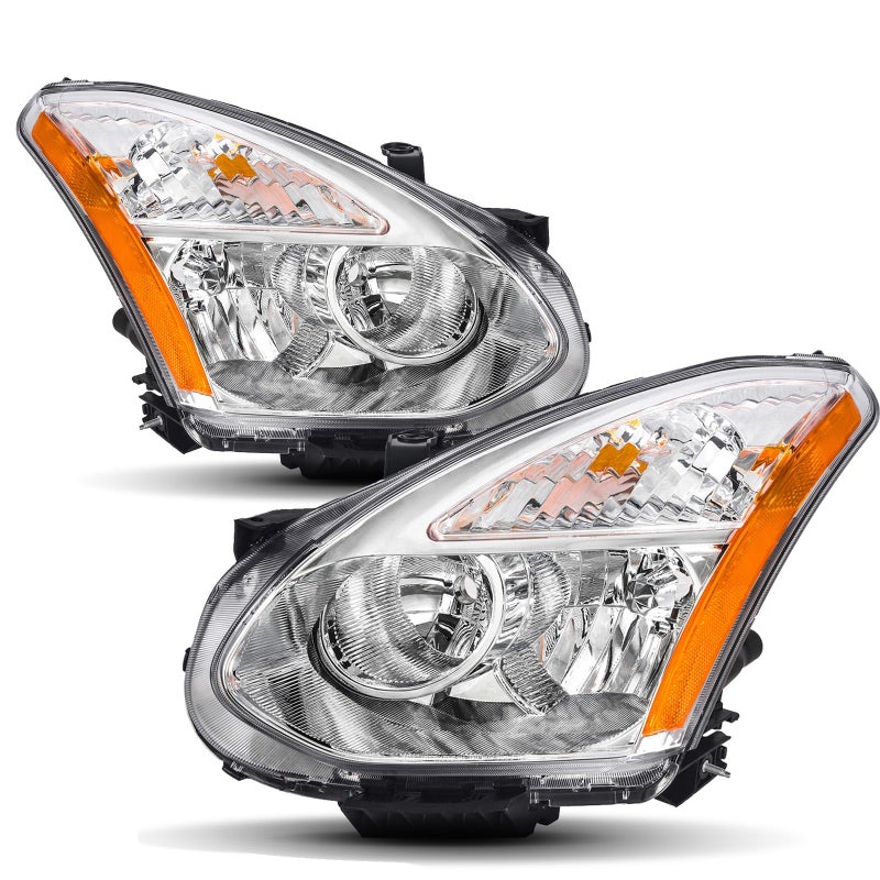 Headlights Assembly Compatible with 20082013 Nissan Rogue20142015 Nissan Rogue Select Halogen Headlamp PairNOT FIT HID Headlights