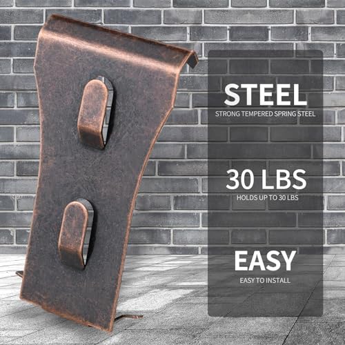 Yncotte Brick Clips,16PCS Brick Hook Clips Hanging Outdoors for 2-1/4" to 2-3/8" High Bricks Heavy Duty Brick Hooks Hangers Wall Clips Hanging No Drill & Nails - Image 4