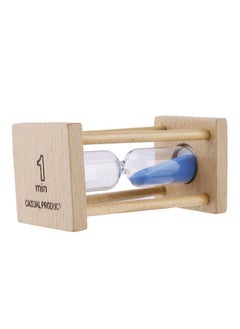 NIBEMINENT Wooden Hourglass Sand Clock Timer Beige/Blue 85x42x42centimeter  - Image 3