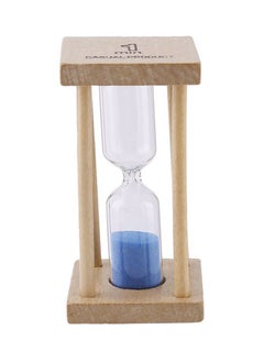 NIBEMINENT Wooden Hourglass Sand Clock Timer Beige/Blue 85x42x42centimeter  - Image 1