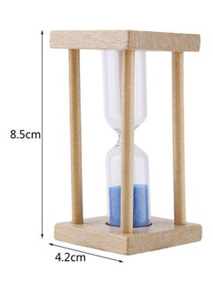 NIBEMINENT Wooden Hourglass Sand Clock Timer Beige/Blue 85x42x42centimeter  - Image 4