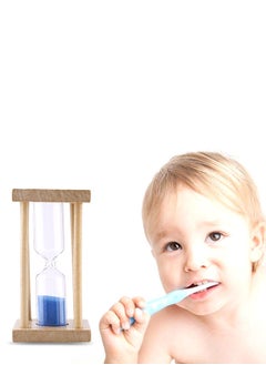 NIBEMINENT Wooden Hourglass Sand Clock Timer Beige/Blue 85x42x42centimeter  - Image 5