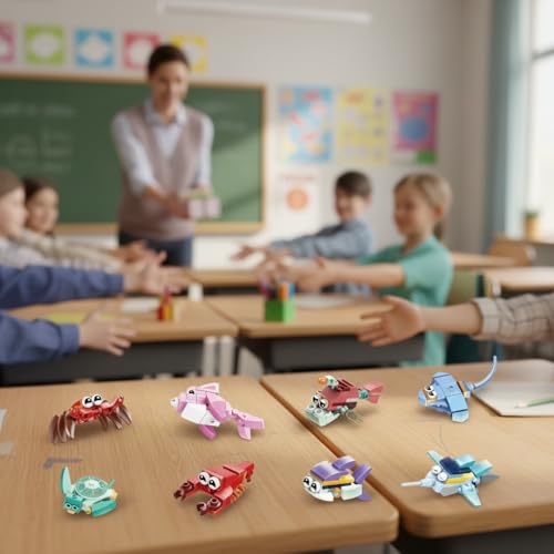 BRICHBROW Party Favors for Kids 12 Pack Animals Building Blocks for Goodie Bags Stocking Stuffers Classroom Prizes Birthday Gifts Toy Building Sets for Kids 612yrs - Image 5