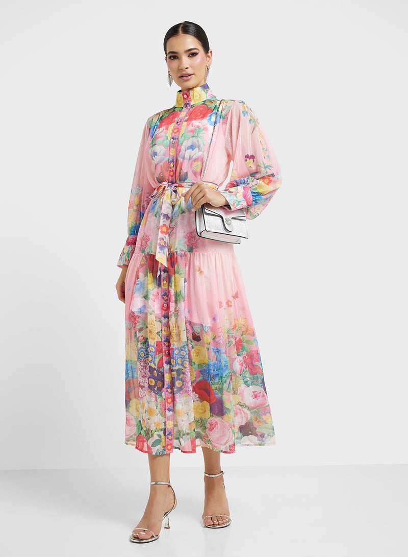 Khizana Floral Chiffon Dress  - Image 1