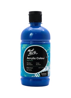Mont Marte Signature Acrylic Colour 500ml Content Deep Cyan  - Image 1