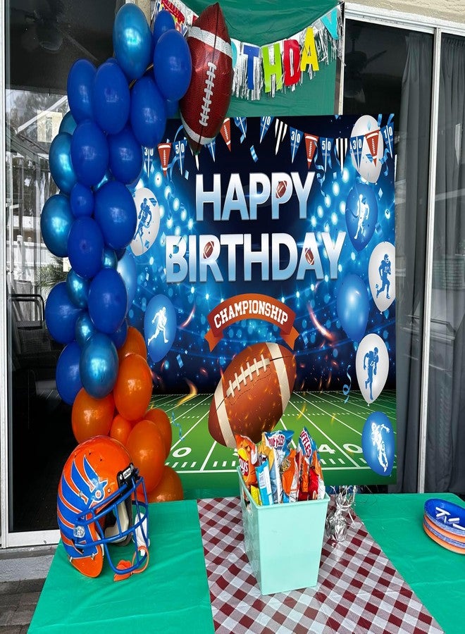 RUYI Football Happy Birthday Backdrop 6x4FT American Football Sports Themed Photography Background Boys Birthday Party Decorations Supplies Photo Props - Image 3