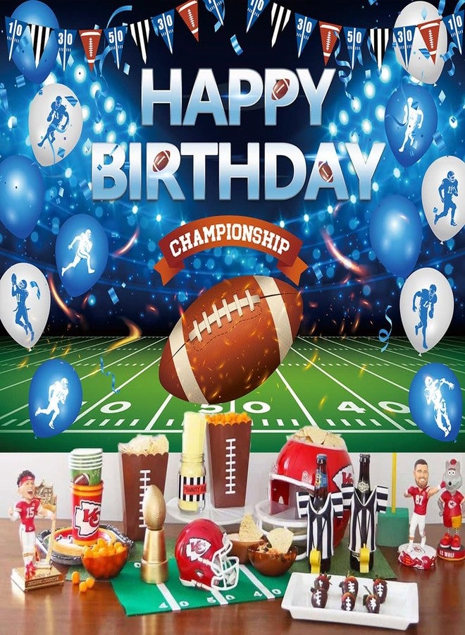 RUYI Football Happy Birthday Backdrop 6x4FT American Football Sports Themed Photography Background Boys Birthday Party Decorations Supplies Photo Props - Image 2