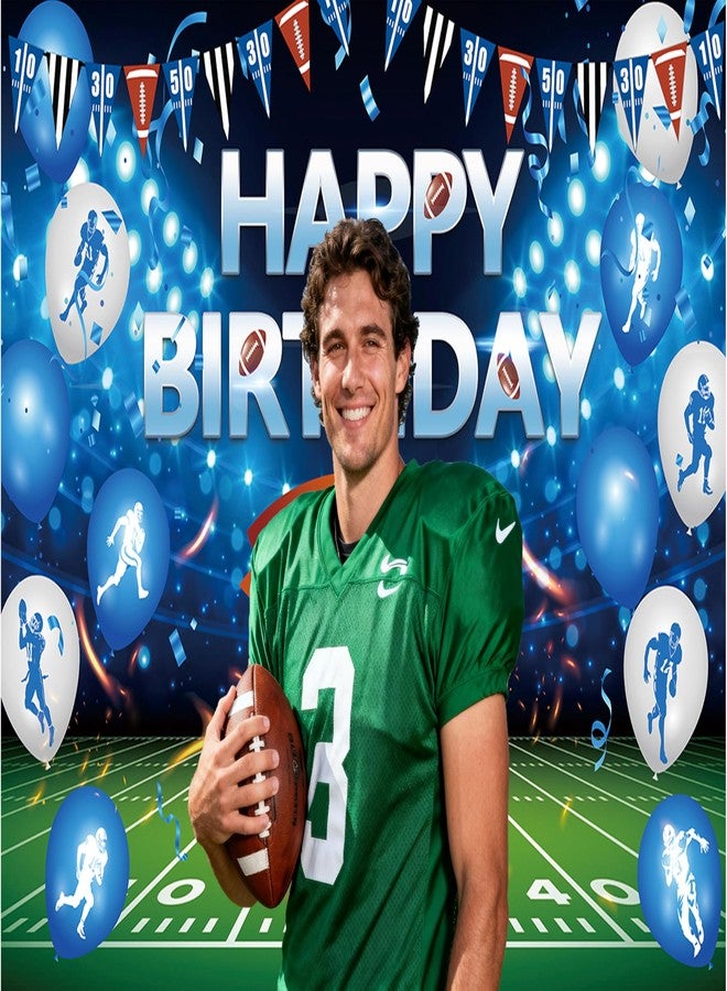 RUYI Football Happy Birthday Backdrop 6x4FT American Football Sports Themed Photography Background Boys Birthday Party Decorations Supplies Photo Props - Image 4