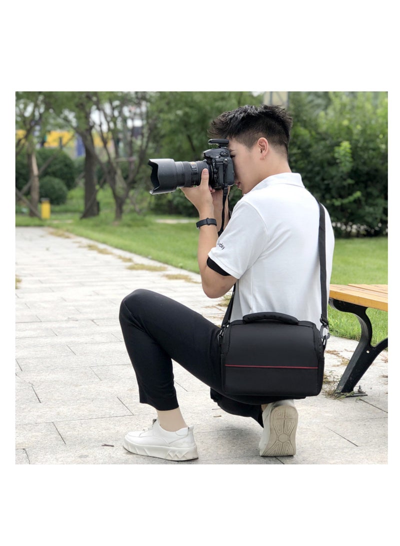 14x19x25cm Digital Camera Bag Multi Functional Professional Shoulder Crossbody Bag for DSLR Cameras DVs Long Zoom Lenses Fishing Lights Instruments Organized Compartments - Image 2