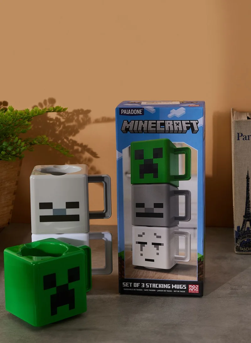 Paladone Set Of 4 Minecraft Stacking Mugs