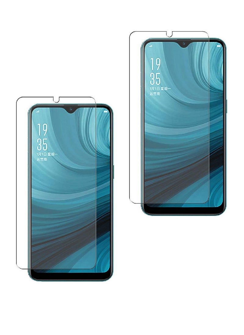 Super 2 Pieces  Tempered Glass Screen Protector Clear Designed For Oppo A7 Full Screen Coverage And Bubble Free - Image 1
