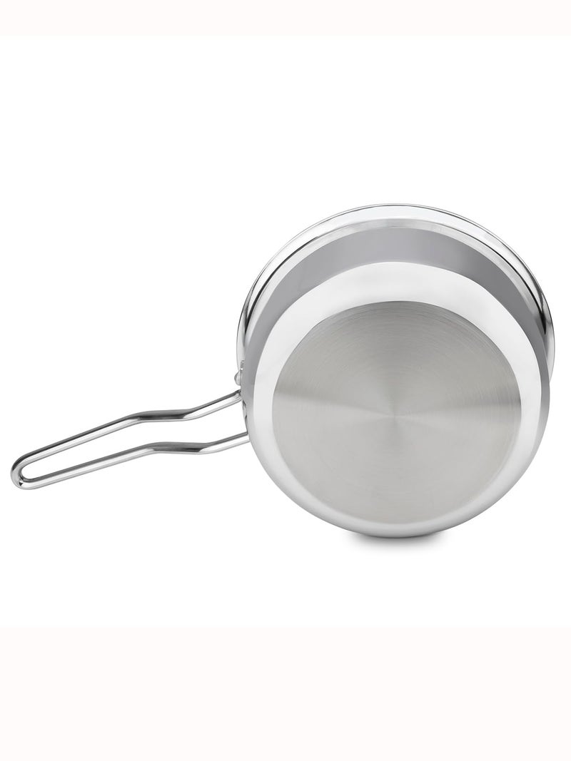 Home Pro Home-Pro Triply Stainless Steel Sauce Pan 16cm Diameter Without lid 1.5L Capacity (Triply, Induction Bottom) - Image 5