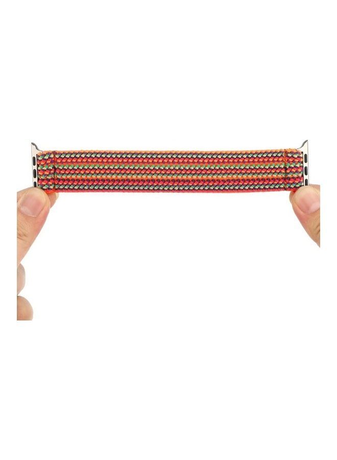 NIBEMINENT Nylon Replacement Strap Watchband For Apple Watch Series 1/2/3/4/5/6/7/SE 42-44-45mm Multicolour - Image 5