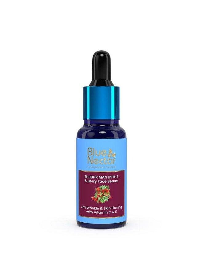 Blue Nectar Manjistha Vitamin C Face Serum For Anti Wrinkle & Skin Firming | Advanced Anti Aging Formula With Power Of Vit C & E | Face Serum For Glowing Skin With Radiant Berries (13 Herbs 30 Ml) - Image 1