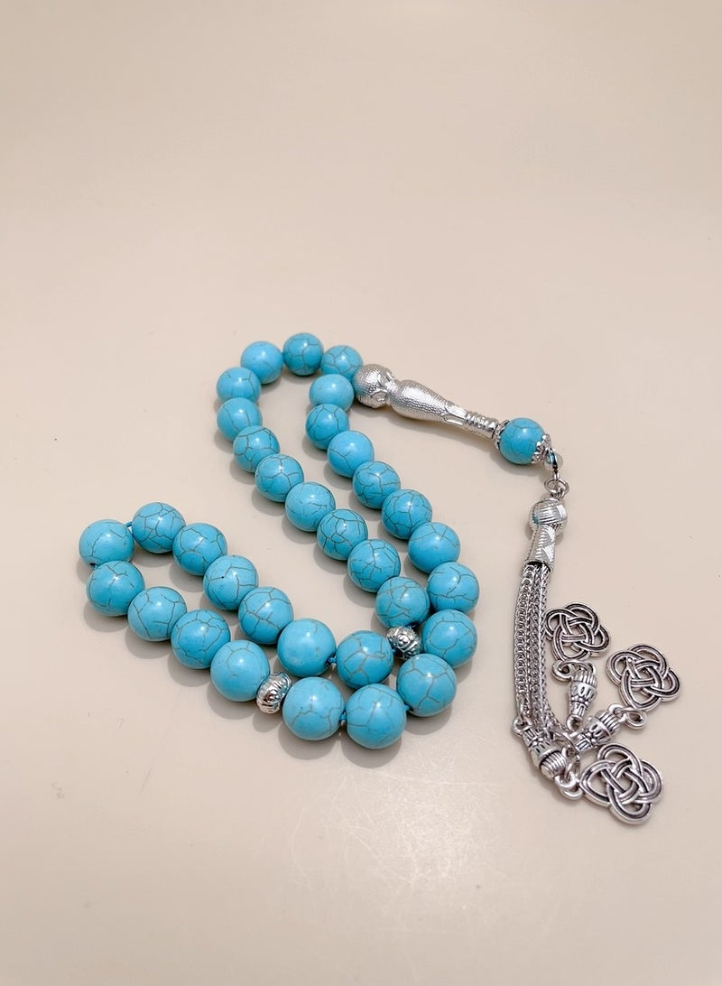 General 33 Natural Turquoise Beads Tasbih/10mm  - Image 2