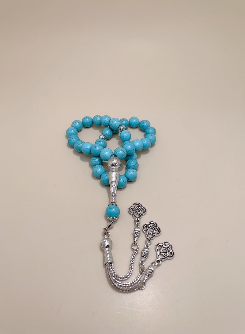 General 33 Natural Turquoise Beads Tasbih/10mm  - Image 3