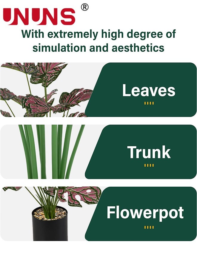 UNUNS Artificial Plant In Pots,75CM Fake Monstera Indoor Outdoor,Faux Potted Tree Tropical Palm Floor Plants For Home Office Living Room Bedroom Decor Housewarming Gift  - Image 3