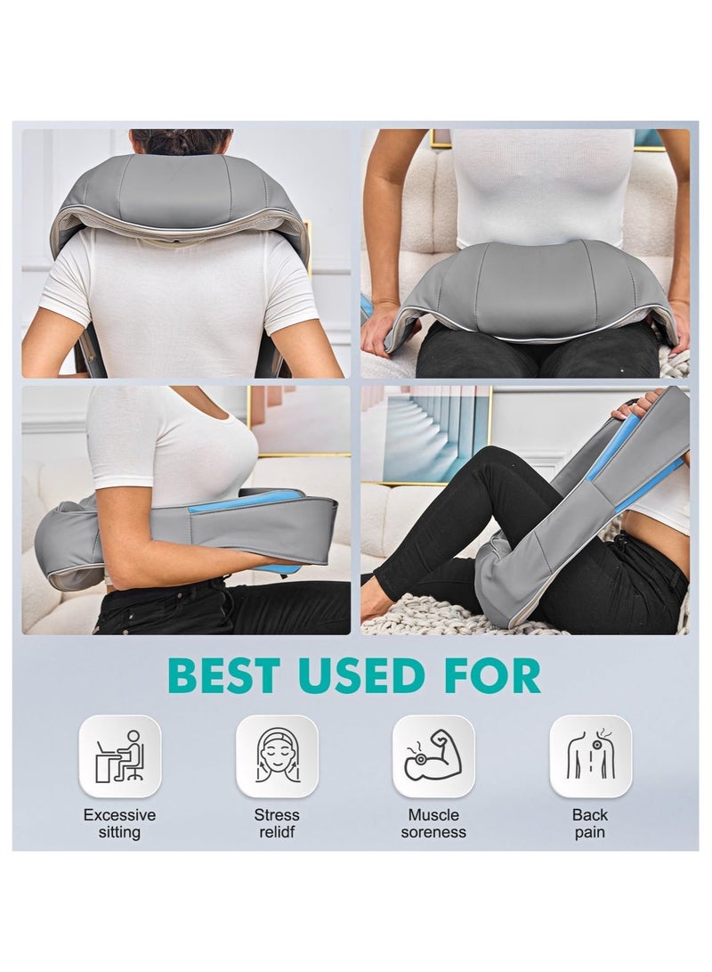 إسكدنيا Neck Shoulder Back Massager, Electric Deep Tissue 3D Kneading Massage Pillow for Lower Back, Calf, Legs, Full Body Muscle Relaxation - Image 5