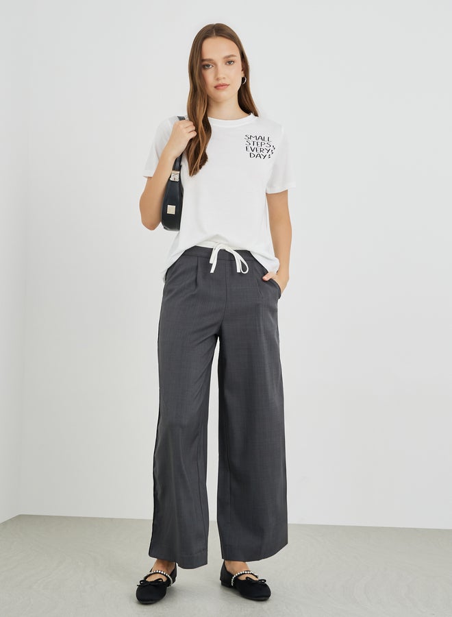 Take Two Slogan Print Round Neck Regular Fit T-Shirt - Image 2