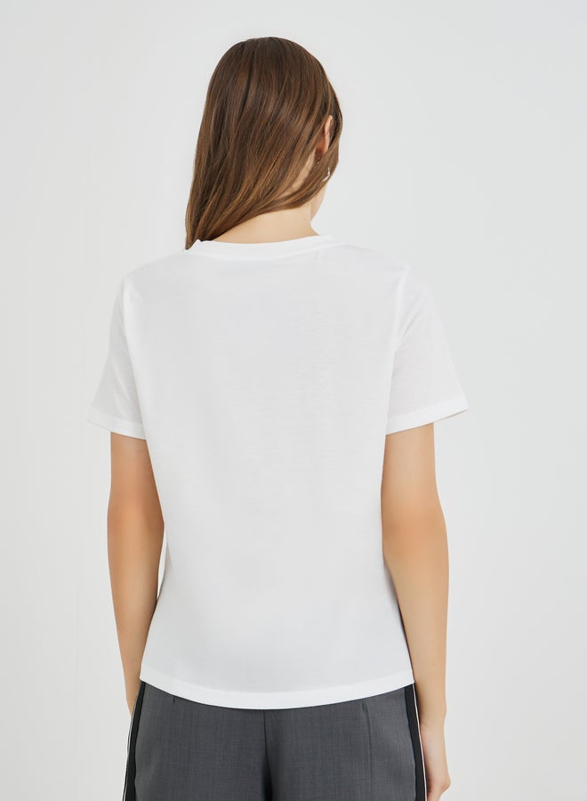 Take Two Slogan Print Round Neck Regular Fit T-Shirt - Image 4