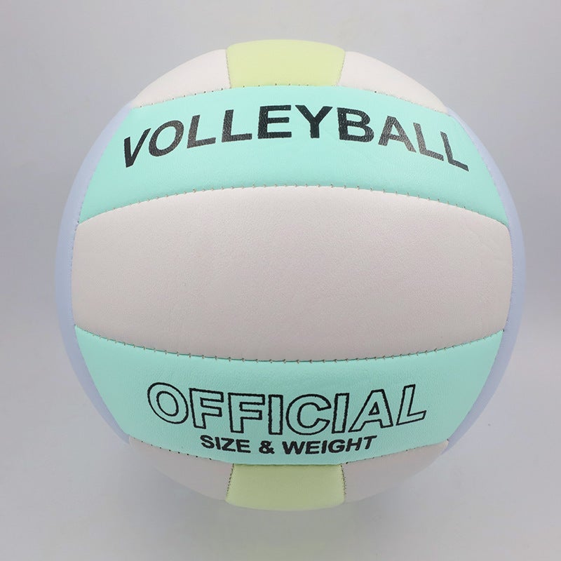 Generic Standard No.5 primary school childrens high school entrance examination special soft training PU skin machine sewing soft beach volleyball wholesale Macaroon purple