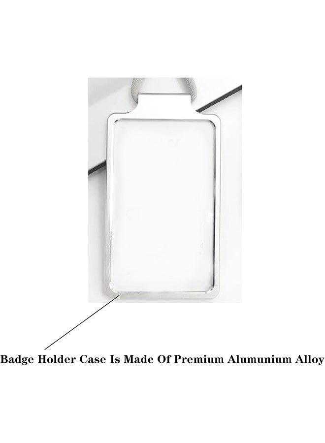 Ocean ID Card Holder Business Card Office Card Holder Photocard Holder Aluminum Alloy (Grey)  - Image 3