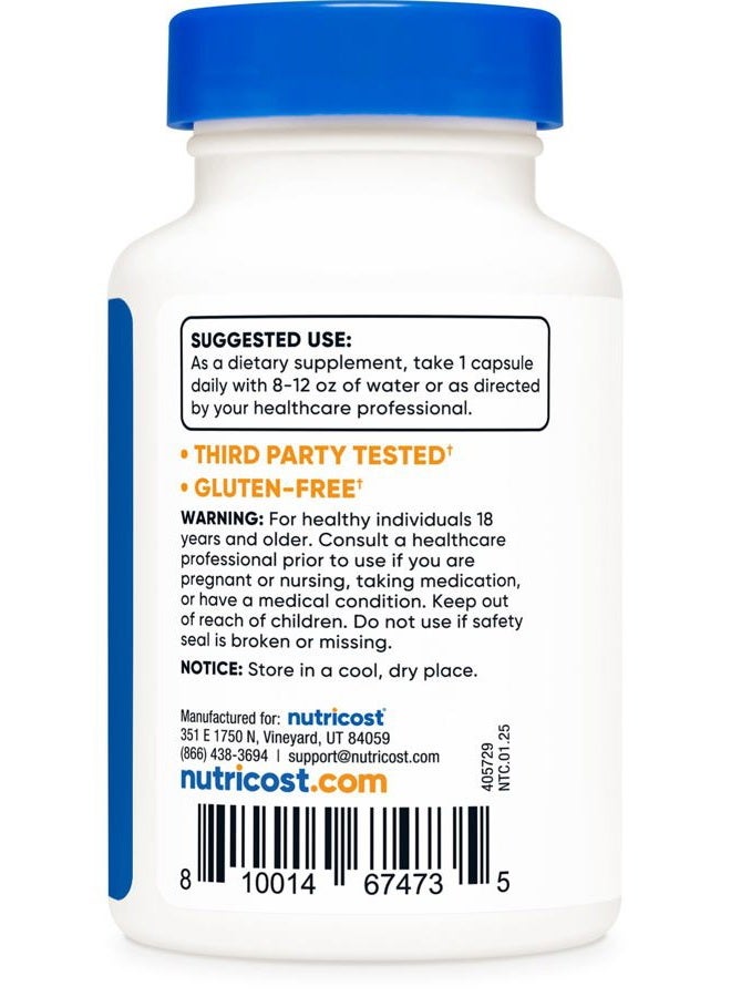 Nutricost Potassium Iodide (KI), 90 Capsules, 65mg Potassium Iodide Per Serving, Vegetarian, Non-GMO & Gluten Free - Image 4